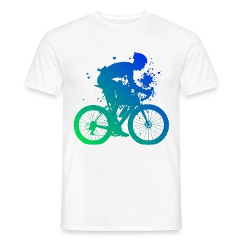Vélo de route Vélo de route Vélo de route Hommes Vélo de route - T-shirt homme - blanc - Devant - AI Model Male 178 dark (178cm)