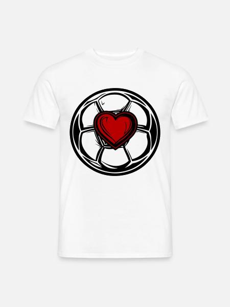 Soccer Heart Icon - Men's T-Shirt - white