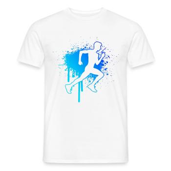 Cross Country Running Hommes Fitness Femmes - T-shirt homme - blanc - Devant - AI Model Male 178 dark (178cm)