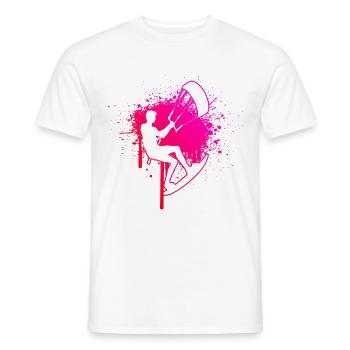 Kiting Femmes Kitesurfeur Kitesurf Kitesurf - T-shirt homme - blanc - Devant - AI Model Male 178 dark (178cm)