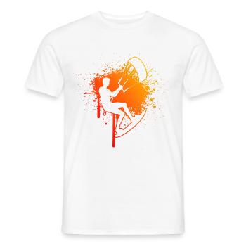 Kitesurf Femmes Kiting Kitesurf Kitesurfeur - T-shirt homme - blanc - Devant - AI Model Male 178 dark (178cm)
