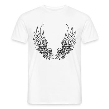 wing - Men's T-Shirt - white - Front - AI Model Male 178 dark (178cm)