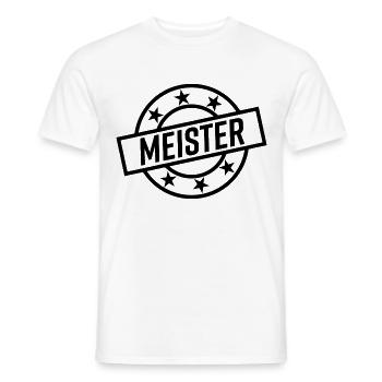 Meister Meisterprüfung Stempel Auszeichnung - Männer T-Shirt - Weiß - Vorne - AI Model Male 178 dark (178cm)