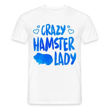 Crazy Hamster Lady Hamster Pet Animal Lover Hamste - Männer T-Shirt - Weiß - Vorne - AI Model Male 178 dark (178cm)