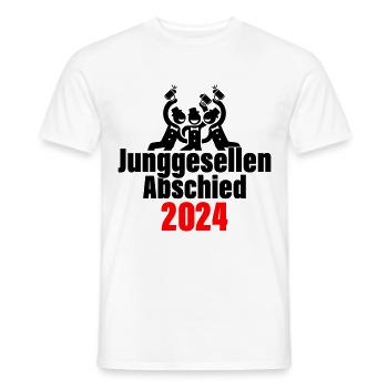 Enterrement de vie de garçon 2024 - T-shirt homme - blanc - Devant - AI Model Male 178 dark (178cm)