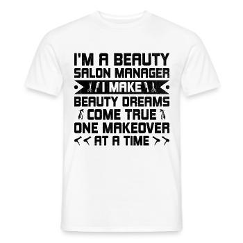 SPA Manager Job Wellness Funny SPA Management Sayi - Men's T-Shirt - white - Front - AI Model Male 178 dark (178cm)