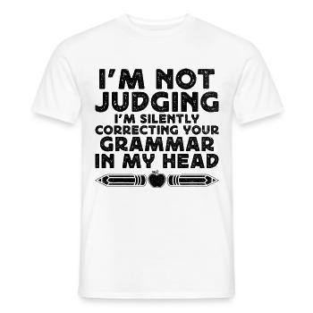 Foreign Language Teacher School Languages Teachers - Men's T-Shirt - white - Front - AI Model Male 178 dark (178cm)