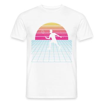 Badminton badminton joueuse de badminton féminine - T-shirt homme - blanc - Devant - AI Model Male 178 dark (178cm)