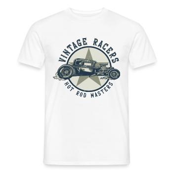 vintage racer Hotrod Hot Rod champion - Men's T-Shirt - white - Front - AI Model Male 178 dark (178cm)