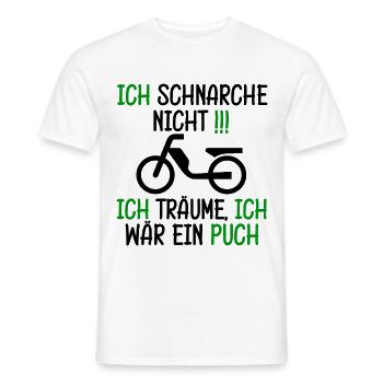Puch Maxi Schlafen Spruch DDR s51 Simson - Männer T-Shirt - Weiß - Vorne - AI Model Male 178 dark (178cm)