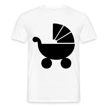Stroller baby - Men's T-Shirt - white - Front - AI Model Male 178 dark (178cm)