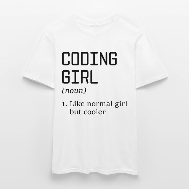 Coding Girl Definition Noun Software Developer Pro Männer T-Shirt