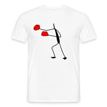 Boxer, Fight, lustiges Design - Männer T-Shirt - Weiß - Vorne - AI Model Male 178 dark (178cm)