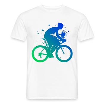 Road Cyclist Road Bike Road Bike Road Cycling - Men's T-Shirt - white - Front - AI Model Male 178 dark (178cm)