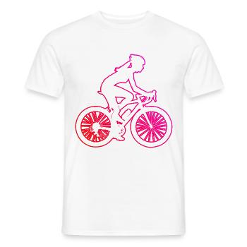 Vélo Vélo Vélo Femme - T-shirt homme - blanc - Devant - AI Model Male 178 dark (178cm)