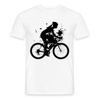 Cyclisme Vélo Cycliste Vélo Cyclisme - T-shirt homme - blanc - Devant - AI Model Male 178 dark (178cm)