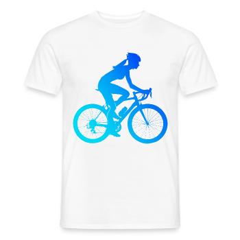 Velo Herren Radeln Bike Radfahrer Damen - Männer T-Shirt - Weiß - Vorne - AI Model Male 178 dark (178cm)