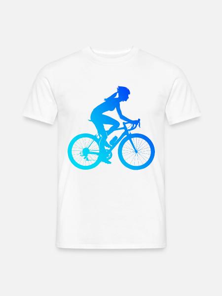 Velo Herren Radeln Bike Radfahrer Damen - Männer T-Shirt - Weiß