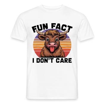 Drôle Highland vache langue de langue design pour animal - T-shirt homme - blanc - Devant - AI Model Male 178 dark (178cm)