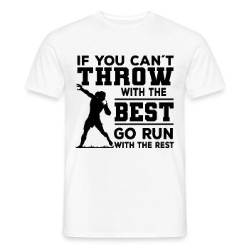 Shot put - Men's T-Shirt - white - Front - AI Model Male 178 dark (178cm)