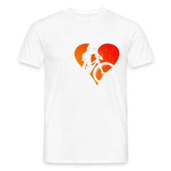 MTB Radfahrer Radfahren Radsport Damen Herren - Männer T-Shirt - Weiß - Vorne - AI Model Male 178 dark (178cm)