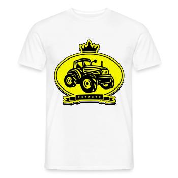 Tracteur Farmer Silhouette Trekker - T-shirt homme - blanc - Devant - AI Model Male 178 dark (178cm)