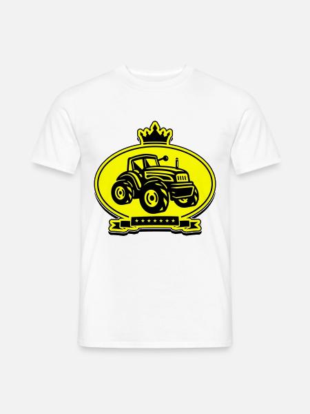 Tractor Farmer Silhouette Trekker - Men's T-Shirt - white