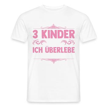 Mama Von 3 Kindern - Männer T-Shirt - Weiß - Vorne - AI Model Male 178 dark (178cm)