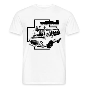Barkas B1000 Krankenwagen - Männer T-Shirt - Weiß - Vorne - AI Model Male 178 dark (178cm)