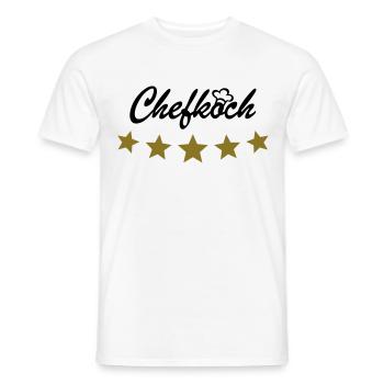 5 Sterne Chefkoch Sternekoch Koch kochen essen - Männer T-Shirt - Weiß - Vorne - AI Model Male 178 dark (178cm)