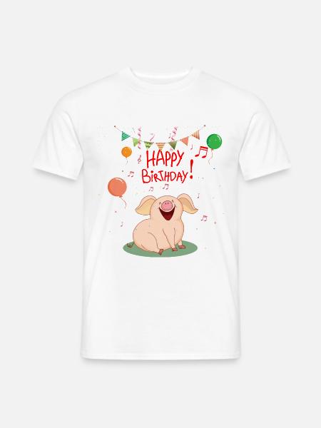 Verjaardag - Hartelijk gefeliciteerd - Heren T-shirt - wit