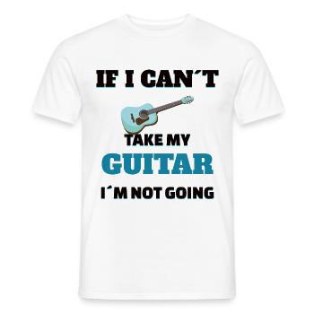 Si I Can’t Take My Guitar - T-shirt homme - blanc - Devant - AI Model Male 178 dark (178cm)