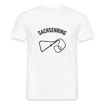 Motorrad Fans und Sachsenring - Männer T-Shirt - Weiß - Vorne - AI Model Male 178 dark (178cm)