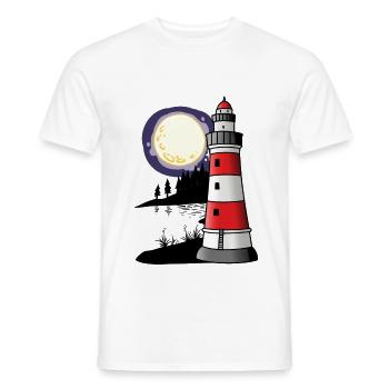 Phare Côte Nautique Maritime Sailor - T-shirt homme - blanc - Devant - AI Model Male 178 dark (178cm)