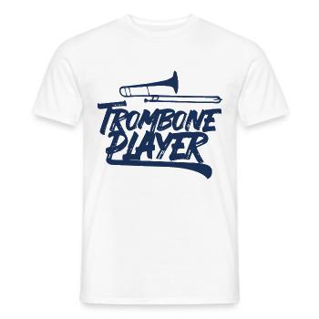 Posaune Spieler Musiker Posaunist - Männer T-Shirt - Weiß - Vorne - AI Model Male 178 dark (178cm)