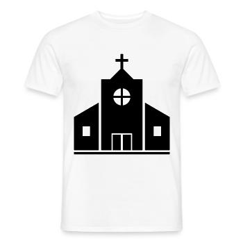 Kirche - Männer T-Shirt - Weiß - Vorne - AI Model Male 178 dark (178cm)