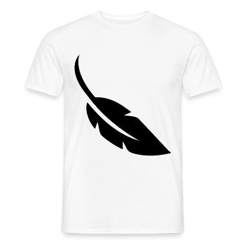 Symbole de plume - T-shirt homme - blanc - Devant - AI Model Male 178 dark (178cm)