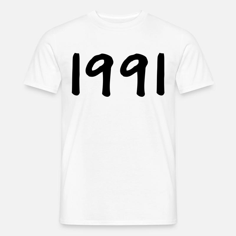 Geburtsjahr 1991 Geschenkidee - Männer T-Shirt - Weiß