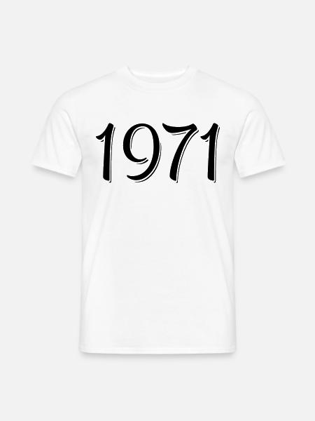 Year of birth 1971 Birthday - Men's T-Shirt - white