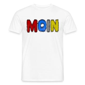 moin. art - Männer T-Shirt - Weiß - Vorne - AI Model Male 178 dark (178cm)