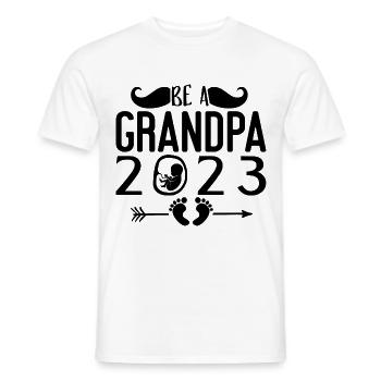 Expectant Grandpa 2023, 2023 I will be Grandpa, 2023 Grandpa - Men's T-Shirt - white - Front - AI Model Male 178 dark (178cm)