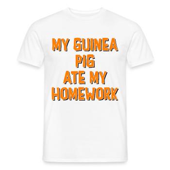 My Guinea Pig Ate My Homework Guinea Pig Owner Pet - Männer T-Shirt - Weiß - Vorne - AI Model Male 178 dark (178cm)