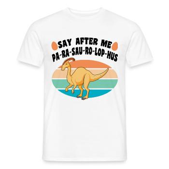 Dino - Men's T-Shirt - white - Front - AI Model Male 178 dark (178cm)