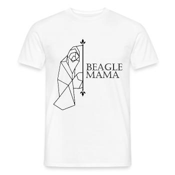 Maman Beagle - T-shirt homme - blanc - Devant - AI Model Male 178 dark (178cm)