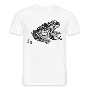 Vintage Ukiyo-E Frog Retro Japan Style - Men's T-Shirt - white - Front - AI Model Male 178 dark (178cm)