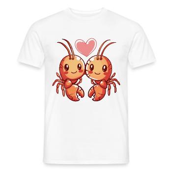Homard Cancer Couple Amour Couple Amoureux - T-shirt homme - blanc - Devant - AI Model Male 178 dark (178cm)