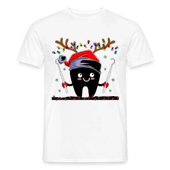 Dents Renne Noël Dentisterie Dentaire Dentistes - T-shirt homme - blanc - Devant - AI Model Male 178 dark (178cm)