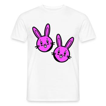 Osterhase Symbol Ostern - Männer T-Shirt - Weiß - Vorne - AI Model Male 178 dark (178cm)