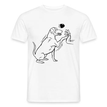 Labrador Retriever Labradore Black Lab Papa Mama Ret - Männer T-Shirt - Weiß - Vorne - AI Model Male 178 dark (178cm)