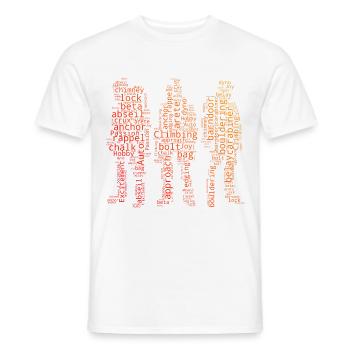 Men's Bouldering Boulder Climbers Women's - Men's T-Shirt - white - Front - AI Model Male 178 dark (178cm)
